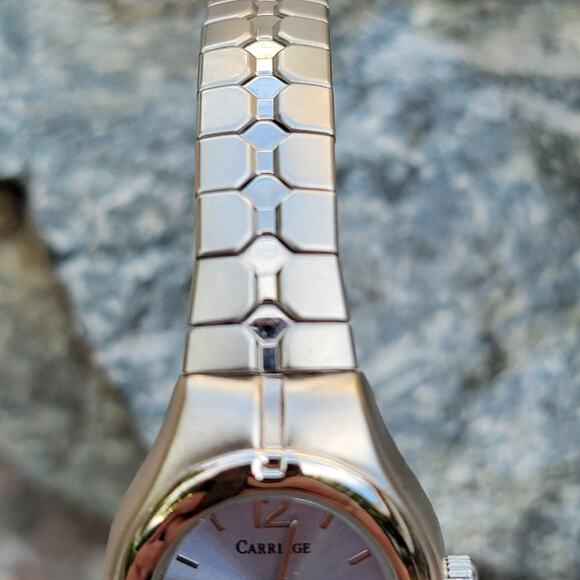 Vintage Watches Carriage by Timex Ladies Watch Silver Dial Quartz Bracelet - Picture 3 of 10